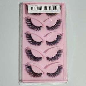 Pink Dramatic Lashes Set for Bold Makeup